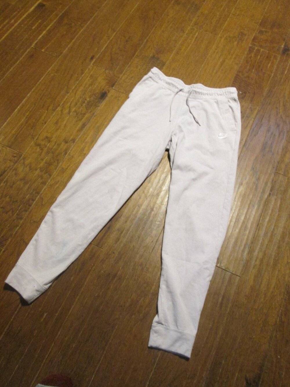 Nike logo swoosh front sweat pants dove gray good shape